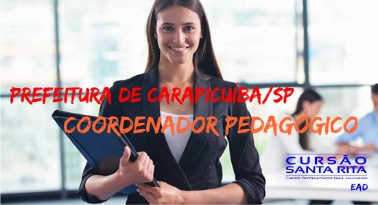 Prefeitura de Carapicuíba/SP 2024 - Coordenador Pedagógico (EAD)